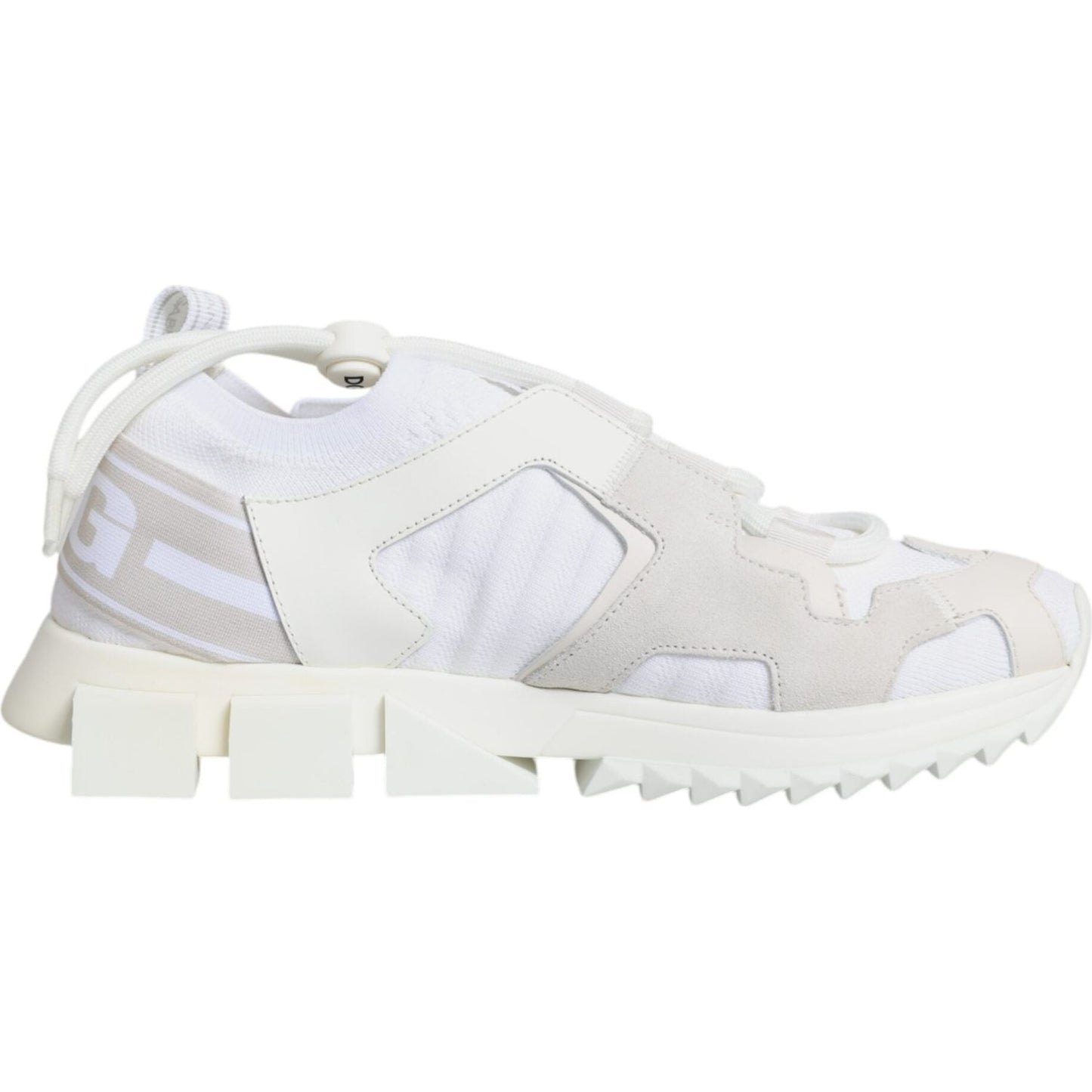 Dolce & Gabbana White Mesh Sorrento Trekking Sneakers Shoes LA11856-38.5