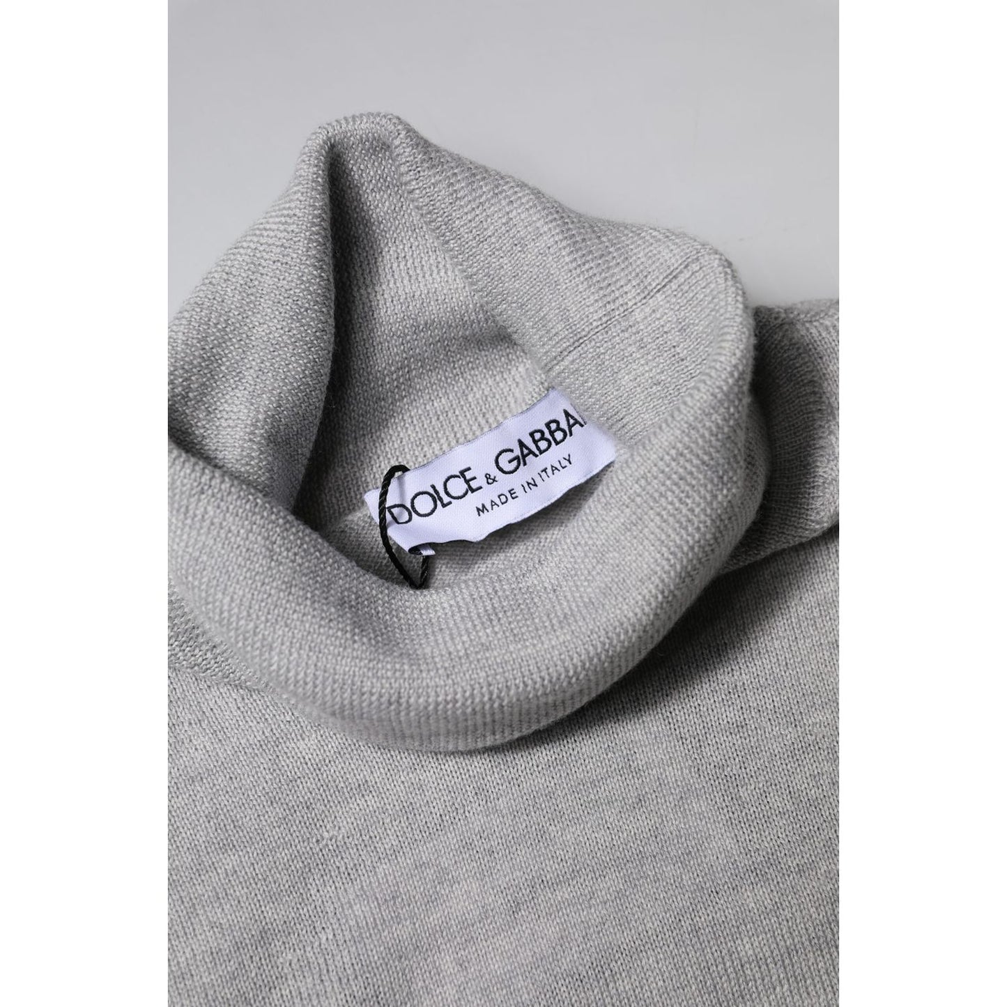 Dolce & Gabbana Gray Wool Knitted Men Pullover Sweater Dolce & Gabbana