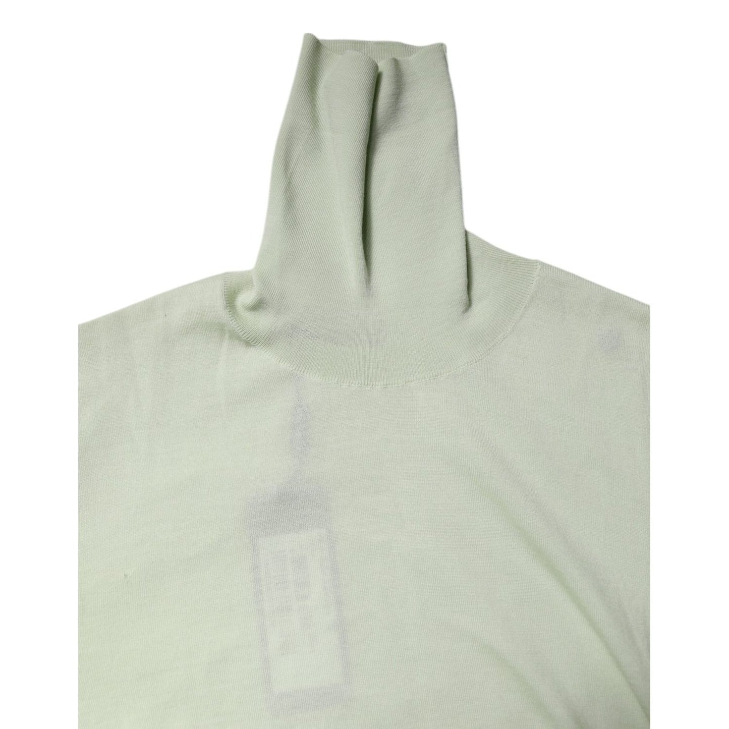 Dolce & Gabbana Light Green Wool Turtleneck Pullover Sweater Dolce & Gabbana
