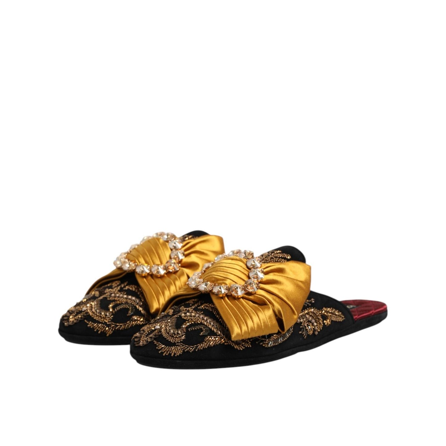 Dolce & Gabbana Multicolor Embellished Flat Sandals Shoes MV7489-44