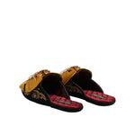 Dolce & Gabbana Multicolor Embellished Flat Sandals Shoes MV7489-44