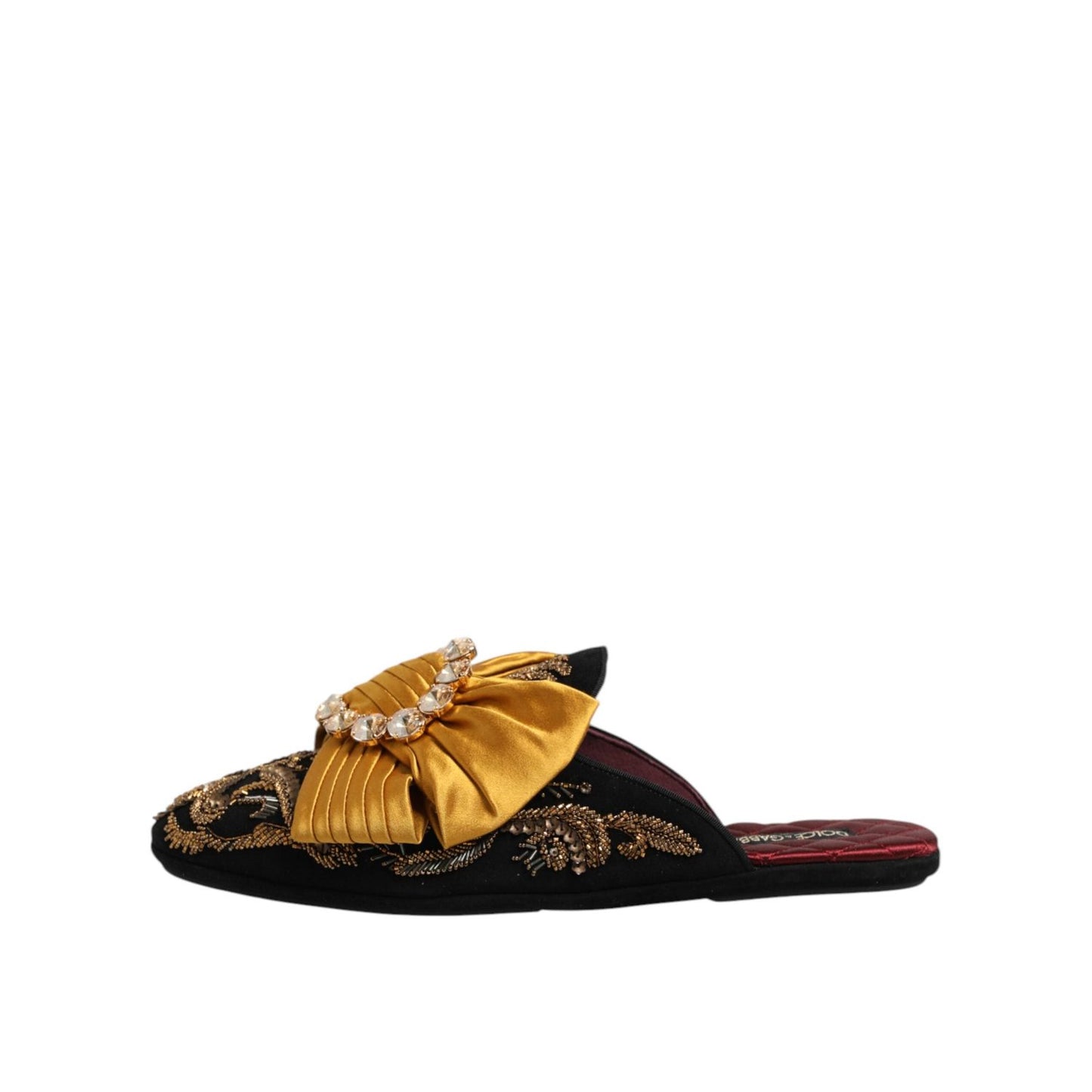 Dolce & Gabbana Multicolor Embellished Flat Sandals Shoes MV7489-44