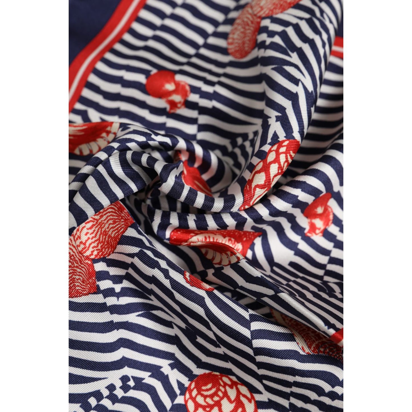 Dolce & Gabbana Multicolor Seashells Square Men Foulard Scarf Dolce & Gabbana