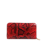 Dolce & Gabbana Red Exotic Leather Zip Around Continental Clutch Wallet BAG4689