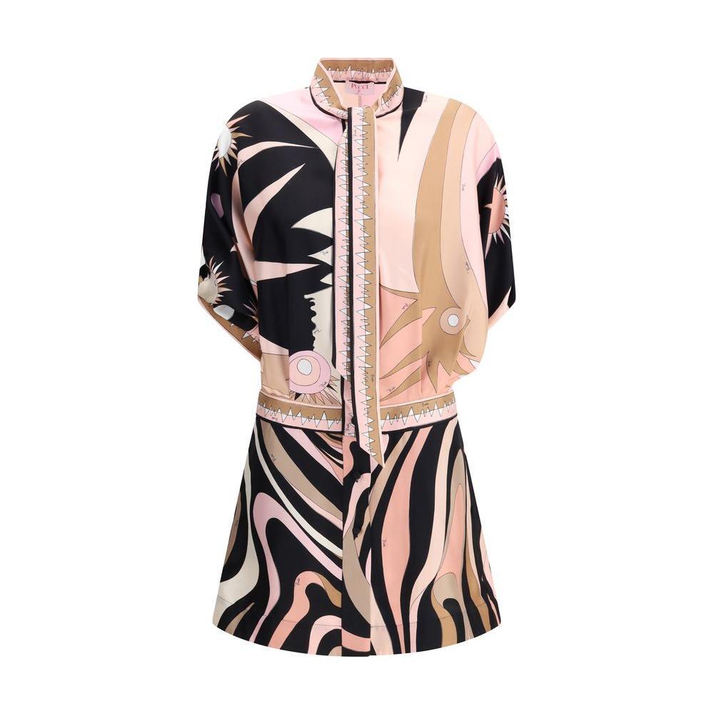 Emilio Pucci Chemisier silk Dress 1728,72470364320,Clothing,Dresses - Women - Clothing,Emilio Pucci,IT40 | M,Multicolor,New with tags,Women,Women - Clothing Emilio Pucci PU-5HRG465H831035-IT40 | M