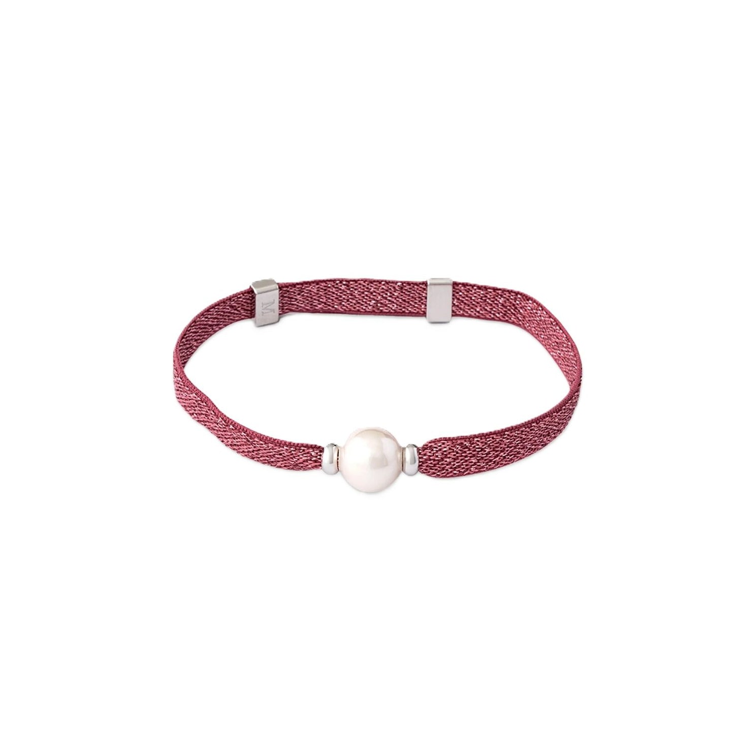 MAJORICA JEWELRY Mod. 17182.01.2.B00.000.1 red bracelet with pearl and silver accents