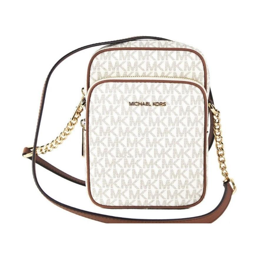 Michael Kors Jet Set Medium Vanilla PVC North South Chain Crossbody Handbag 1728,67346104480,Crossbody Bags - Women - Bags,Michael Kors,New with tags,Women Michael Kors 55788