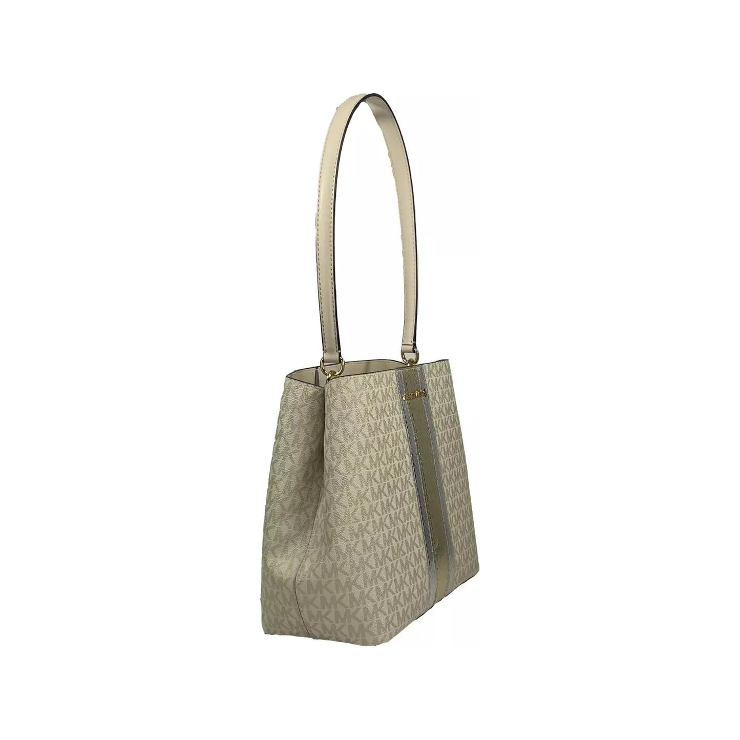 Michael Kors Michael Kors Medium Pratt Bucket Shoulder Bag Purse Pale Gold/Cream 80652 1728,67346104480,Michael Kors,New with tags,Shoulder Bags - Women - Bags