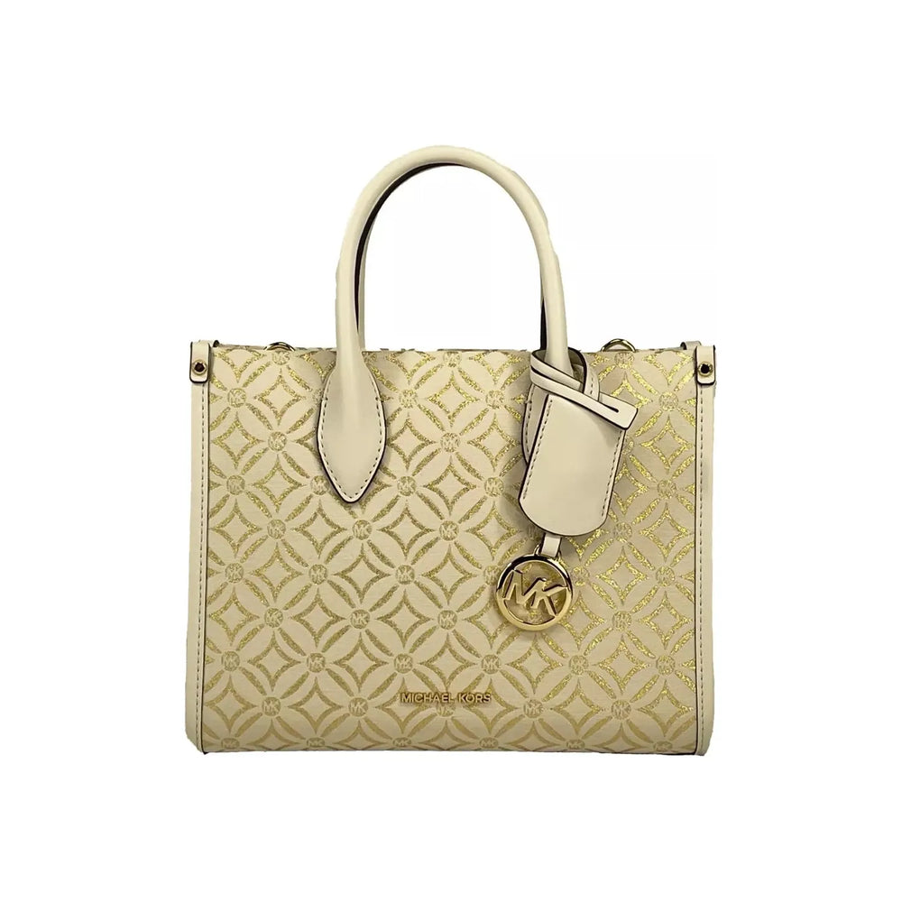 Michael Kors Michael Kors Mirella Small Top Zip Crossbody Tote Bag Creme 83547 1728,67346104480,Crossbody Bags - Women - Bags,Michael Kors,New with tags,Tote Bags - Women - Bags