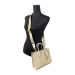 Michael Kors Michael Kors Mirella Small Top Zip Crossbody Tote Bag Creme 83547 1728,67346104480,Crossbody Bags - Women - Bags,Michael Kors,New with tags,Tote Bags - Women - Bags