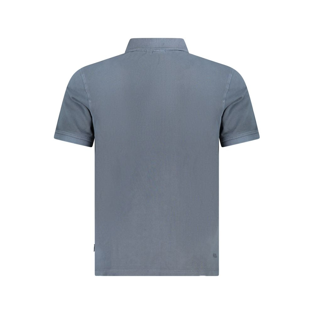 Pepe Jeans Blue Cotton Polo Shirt with short sleeves, 2 buttons, embroidery, and logo made from 100% sustainable cotton.