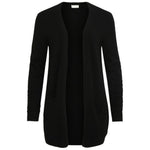 Vila Clothes Black Viscose Cardigan VI-2492000009-IT40|S