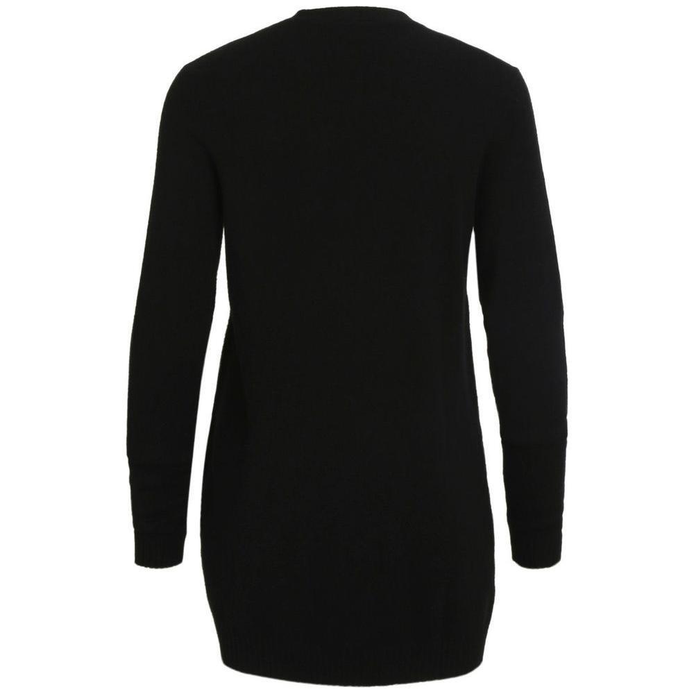 Vila Clothes Black Viscose Cardigan VI-2492000009-IT40|S