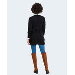 Vila Clothes Black Viscose Cardigan VI-2492000009-IT40|S