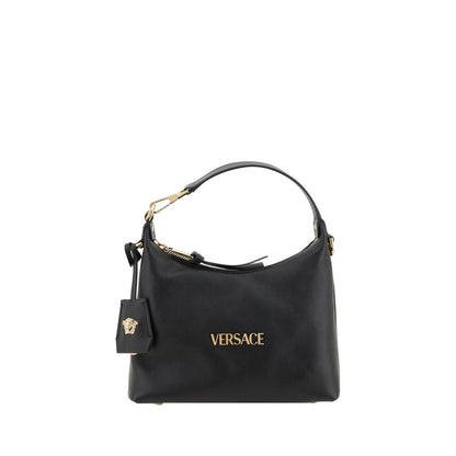 Versace Black Calf Leather Bos Taurus Handbag 1728,72470364320,Bags,Black,Handbags - Bags,New with tags,Versace,Women
