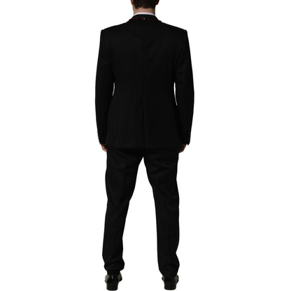 Dolce & Gabbana Black Crystal Embellished 2 Piece Suit