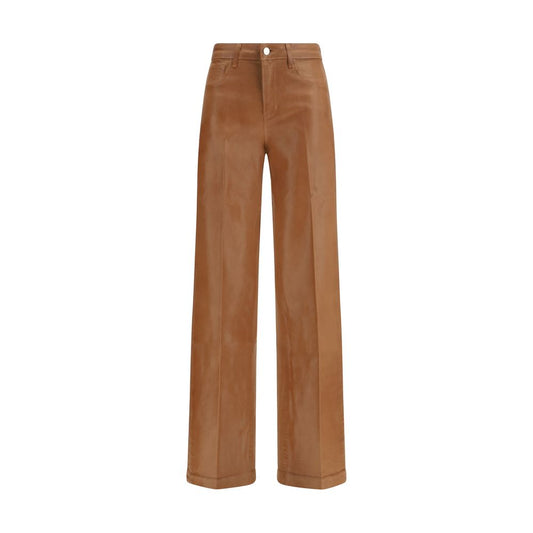 L'Agence Beige Cotton High-Waisted Jean