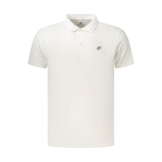 Lotto White Polyester Polo Shirt