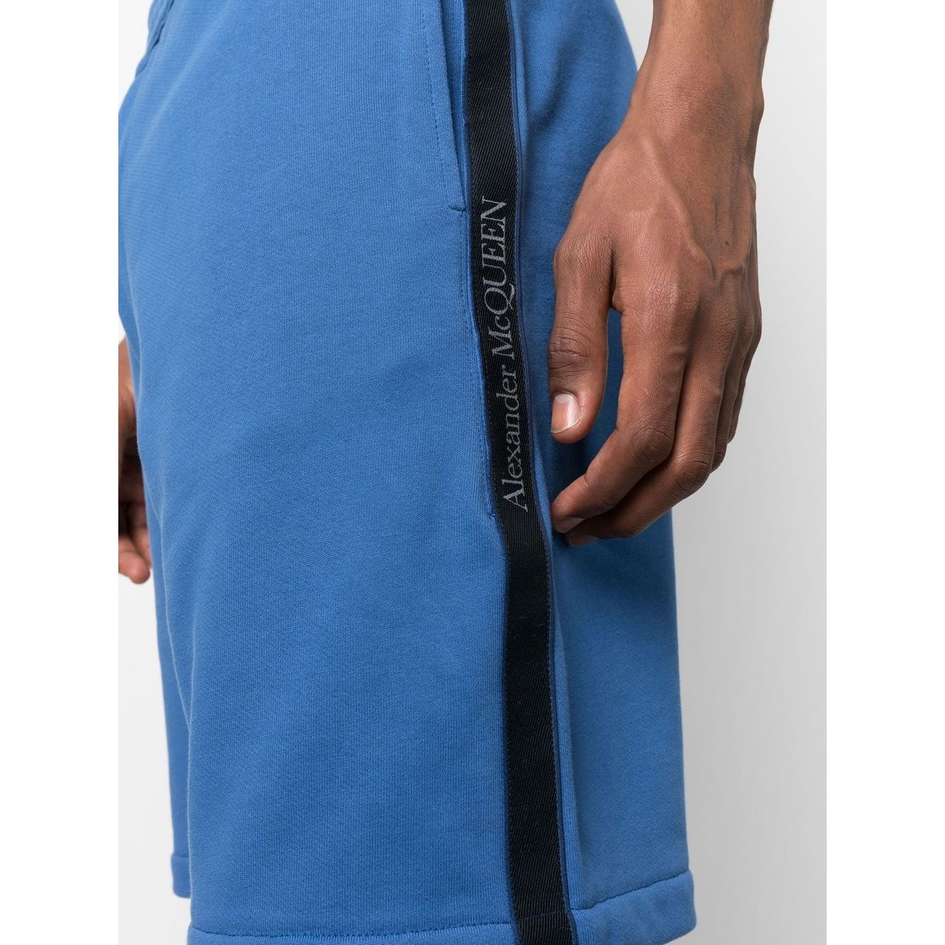 Alexander McQueen logo-tape jersey shorts