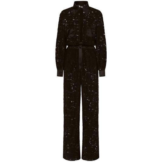 Dolce & Gabbana lace-trim long-sleeve jumpsuit F6H1JTFLM9VN0000