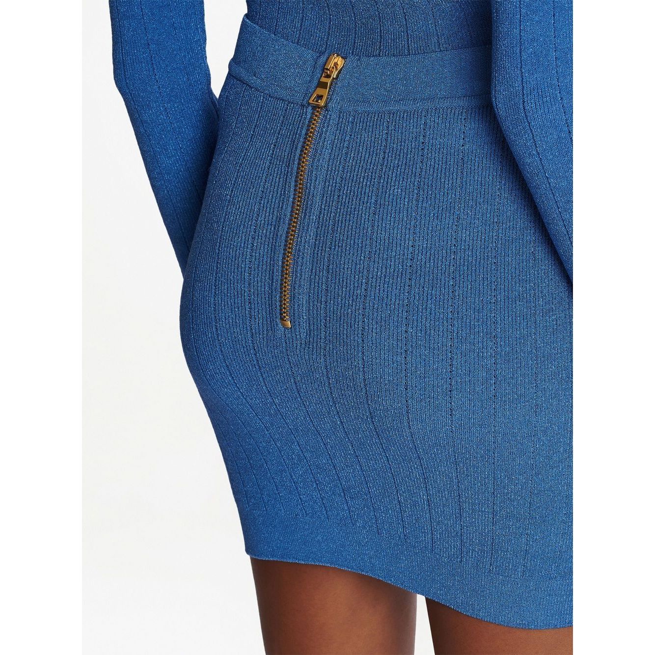 Balmain Button-detail knitted miniskirt