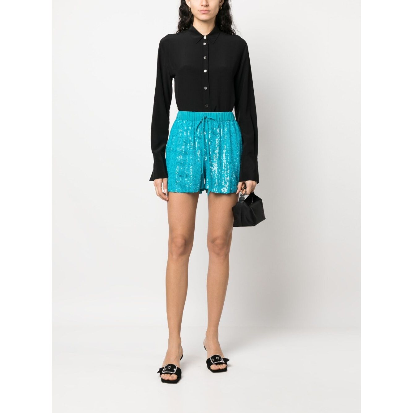 Parosh Shorts Clear Blue