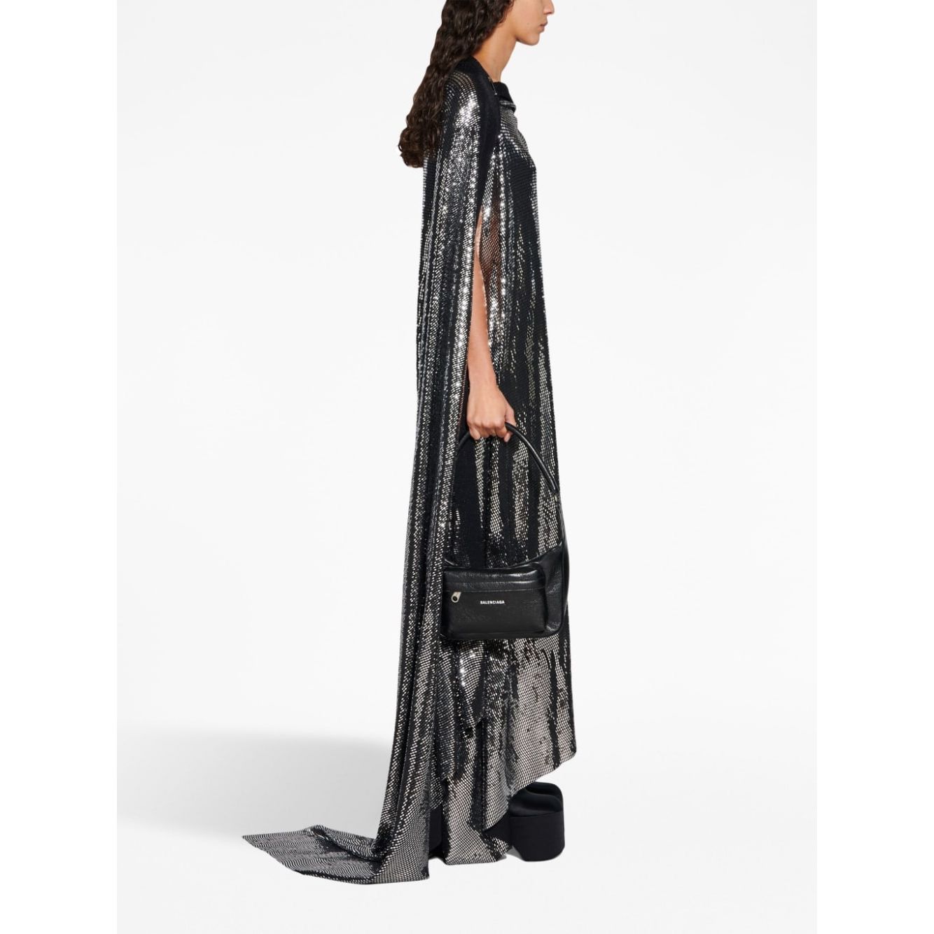 Balenciaga Metallic Effect Midi Dress