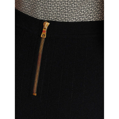 Balmain Button-detail knitted miniskirt