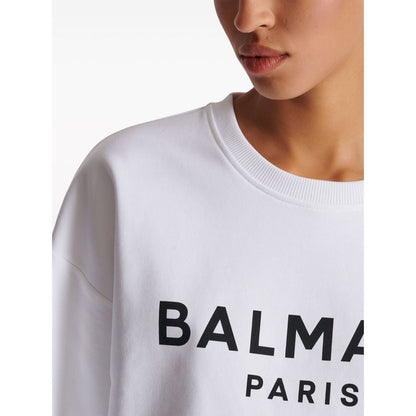 Balmain Logo-print cotton sweatshirt Topwear