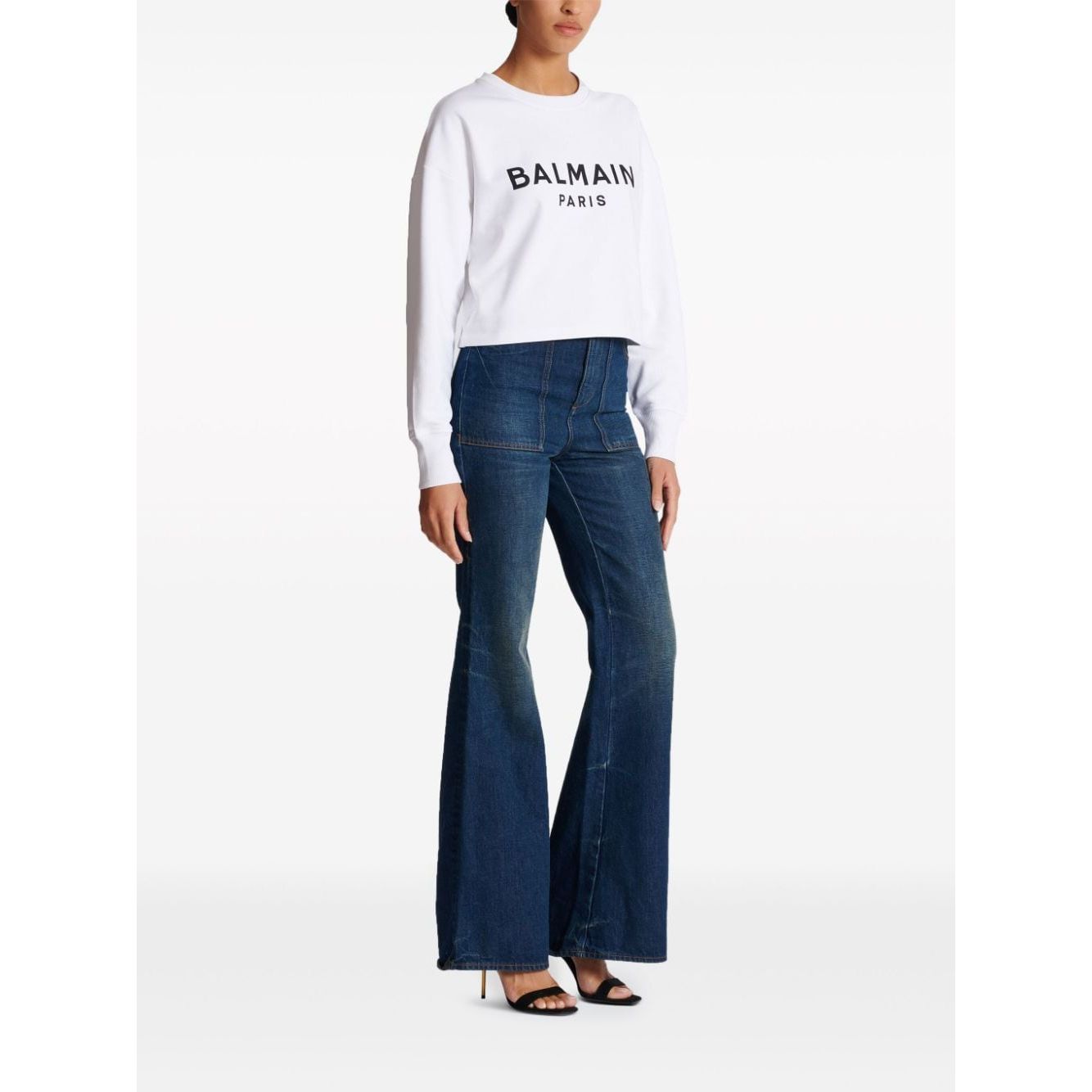 Balmain Logo-print cotton sweatshirt Topwear