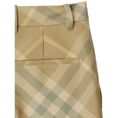 Burberry check-print tailored wool trousers