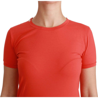 Dolce & Gabbana Red Crewneck Short Sleeve T-shirt Cotton Top
