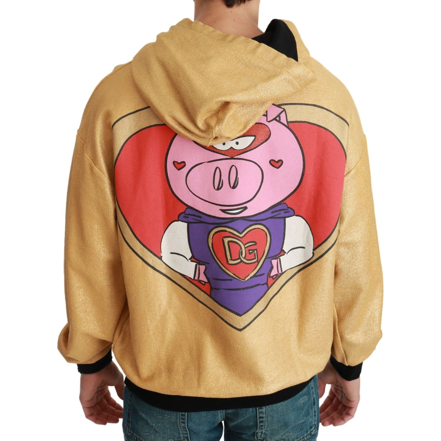 Dolce & Gabbana Gold Pig of the Year Hooded Sweater Dolce & Gabbana