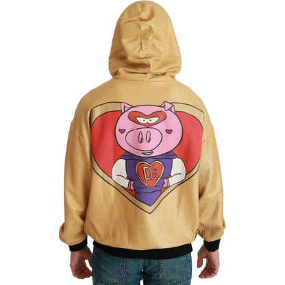 Dolce & Gabbana Gold Pig of the Year Hooded Sweater Dolce & Gabbana
