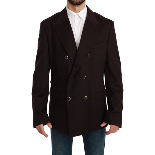 Dolce & Gabbana Bordeaux Cashmere Coat TAORMINA Blazer KOS1722-56