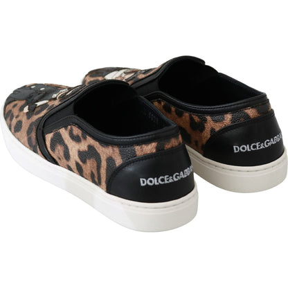 Dolce & Gabbana Leather Leopard #dgfamily Loafers Shoes