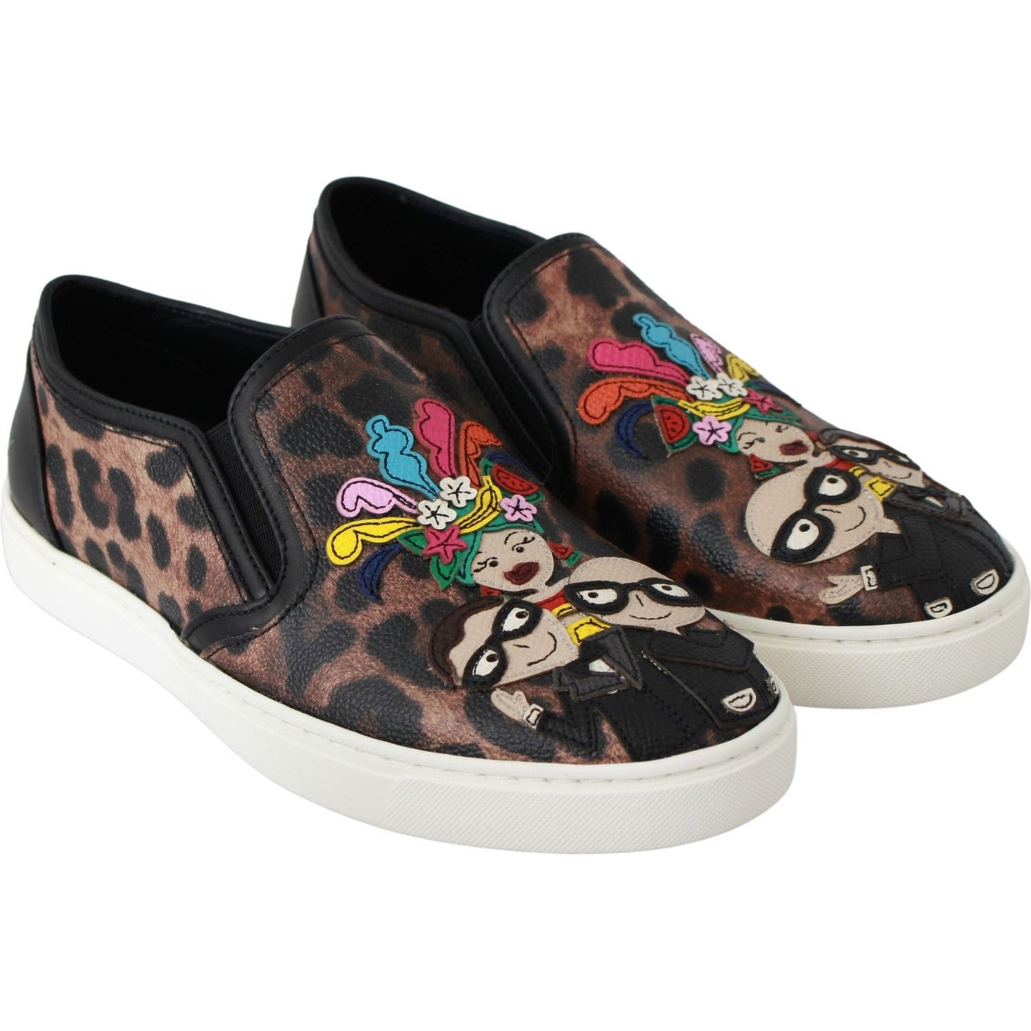 Dolce & Gabbana Leather Leopard #dgfamily Loafers Shoes