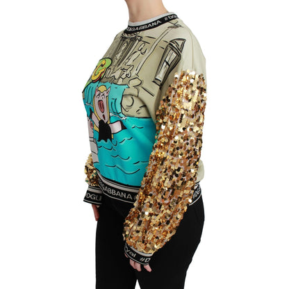 Dolce & Gabbana Year of the Pig Sequined Top Sweater