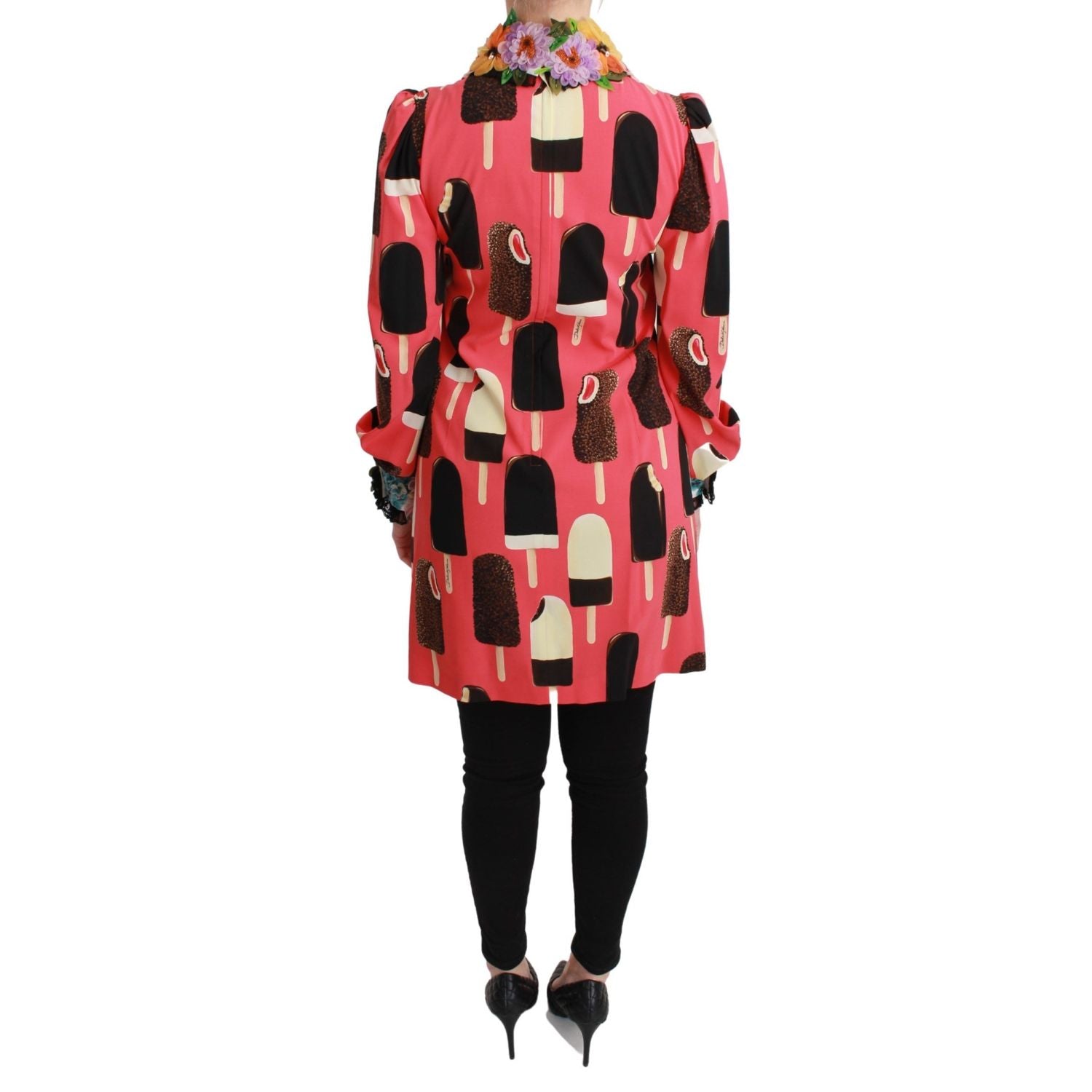 Dolce & Gabbana Pink Ice Cream Roses Sequined Dress