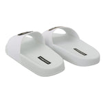 Dolce & Gabbana White Leather #dgfamily Slides Shoes Sandals LA6250-35
