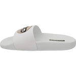 Dolce & Gabbana White Leather #dgfamily Slides Shoes Sandals LA6250-35
