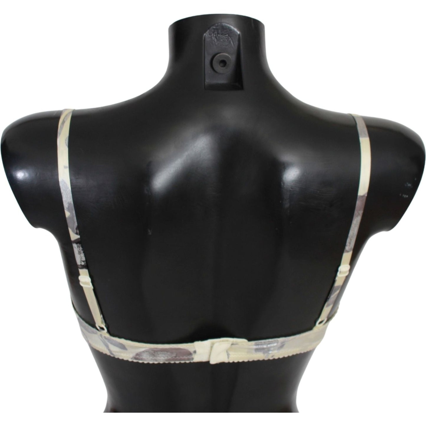 Ermanno Scervino Beige Gray Lace Balconcino Bra Underwear