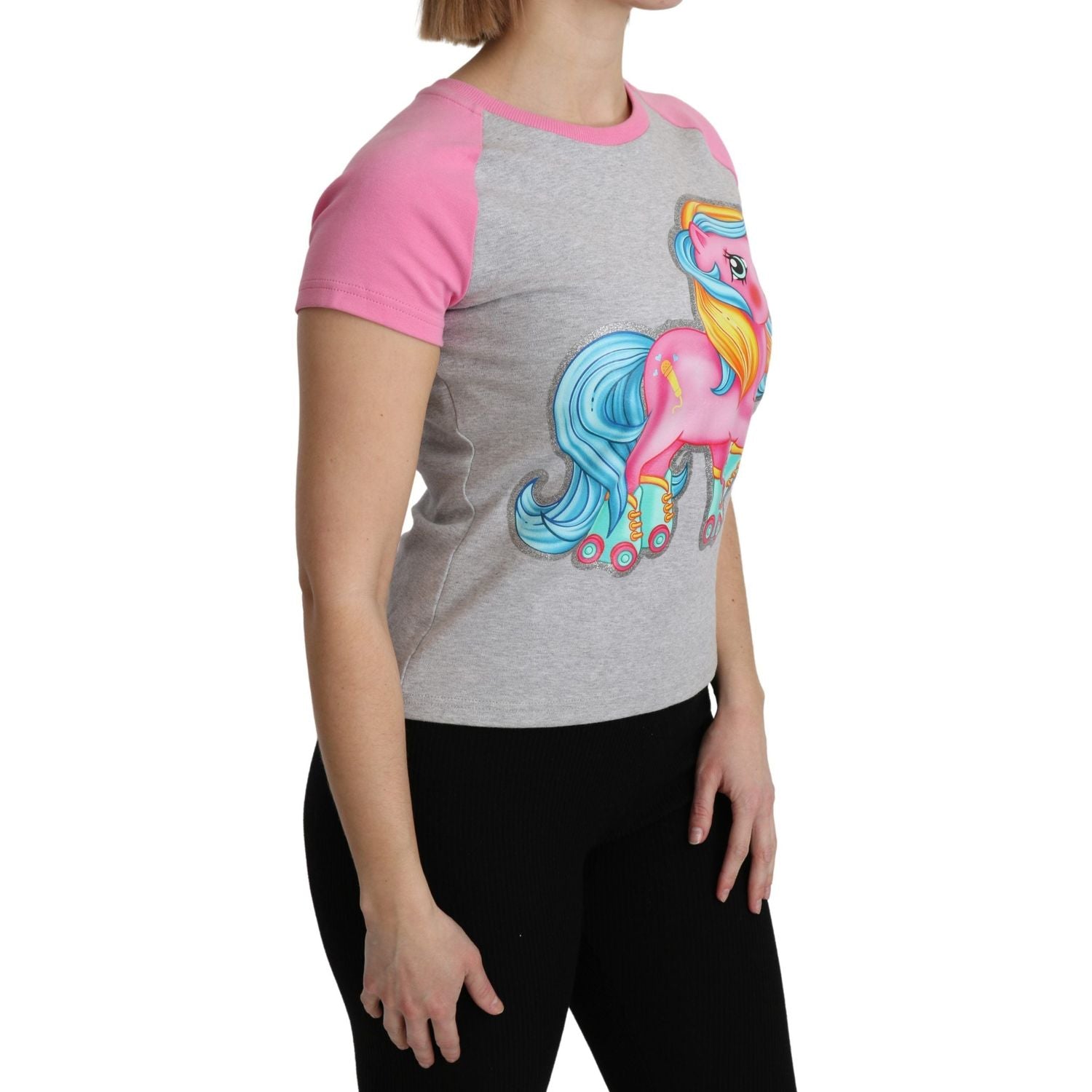 Moschino Gray and pink Cotton T-shirt My Little Pony Top