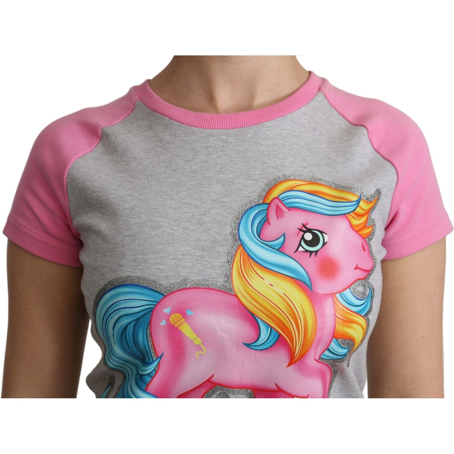 Moschino Gray and pink Cotton T-shirt My Little Pony Top