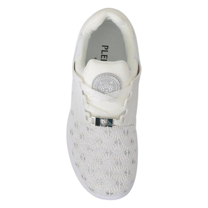 Philipp Plein White Polyester Casual Sneakers Shoes WOMAN SNEAKERS