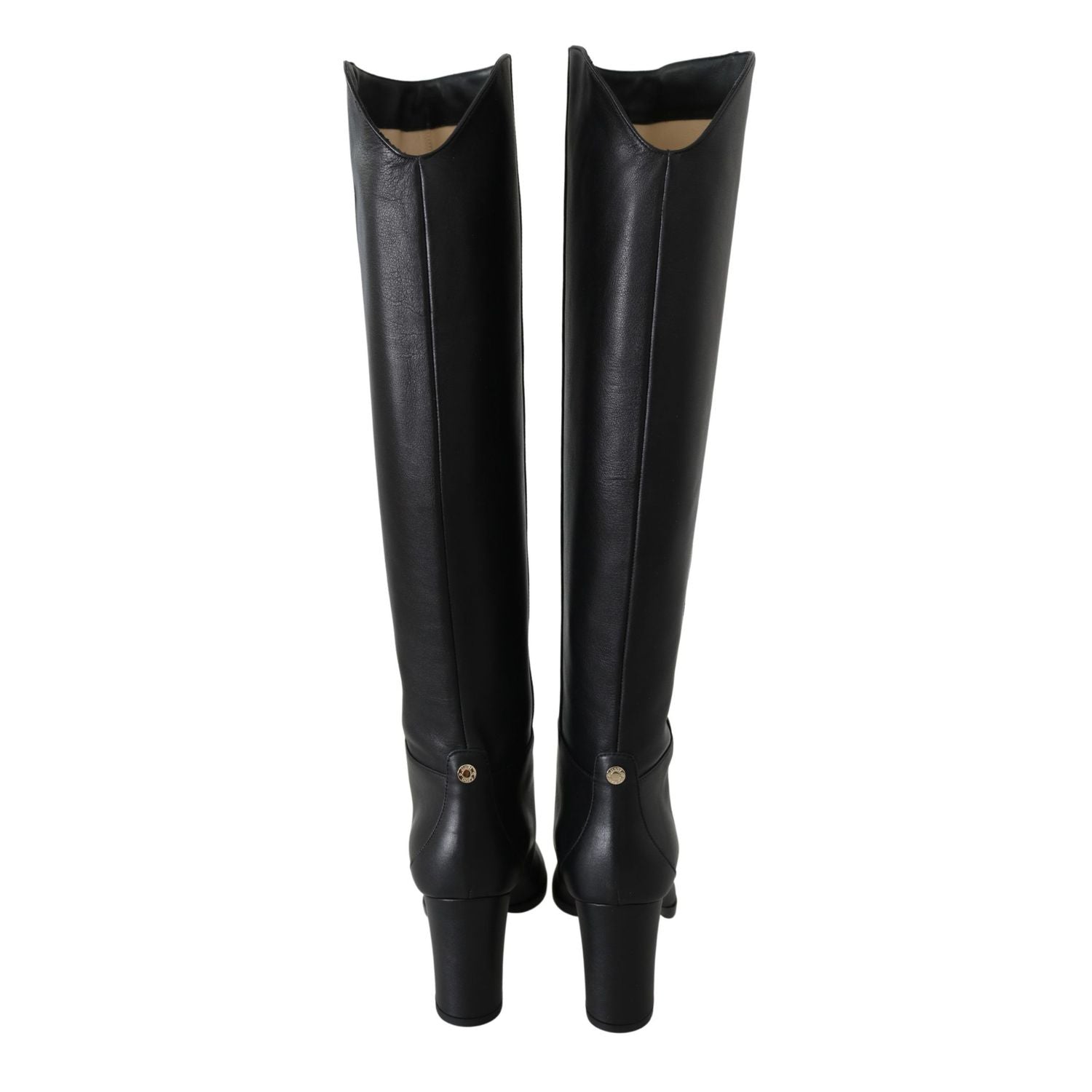 Jimmy Choo Elegant Black Calf Leather Heeled Boots