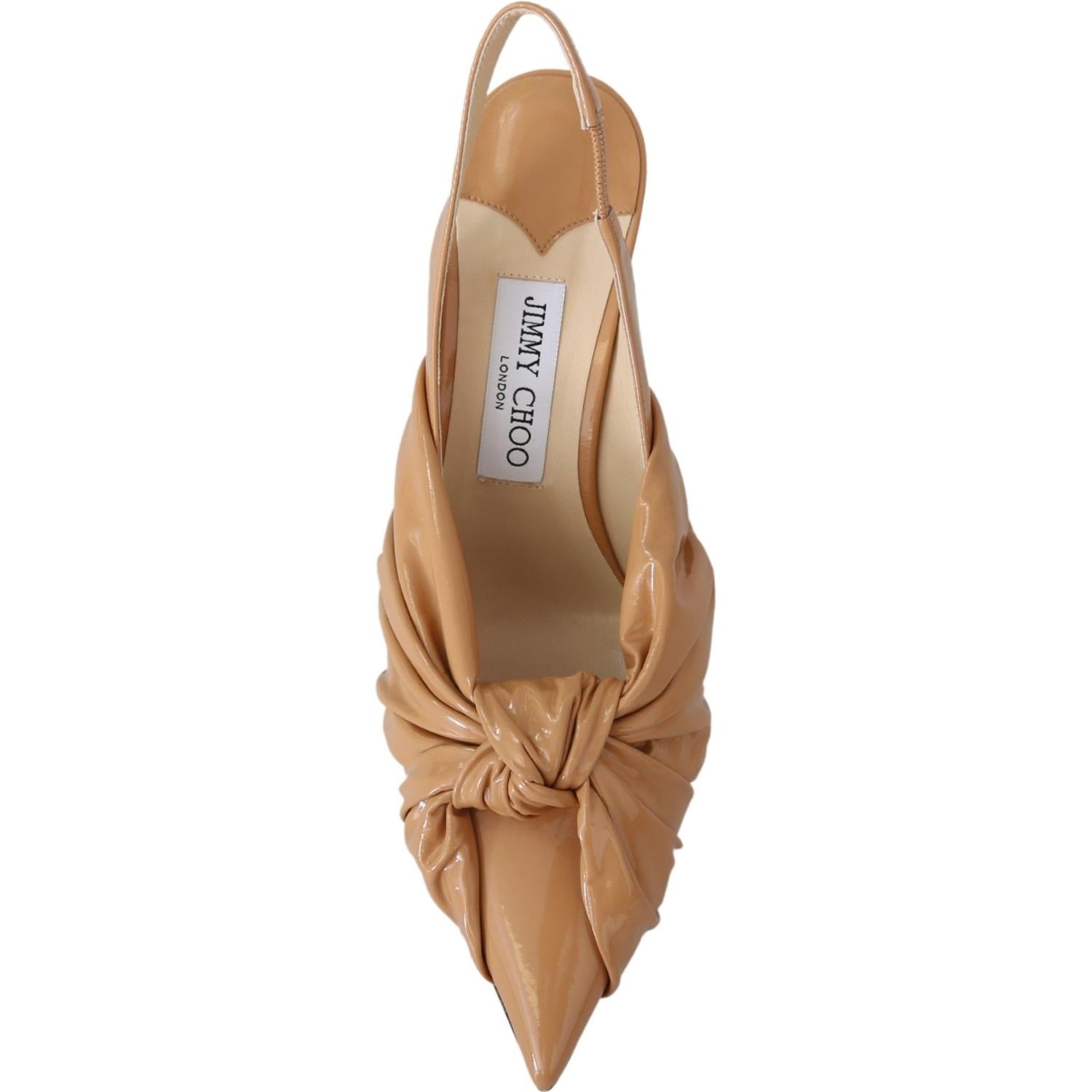 Jimmy Choo Caramel Brown Leather Annabell 85  Pumps