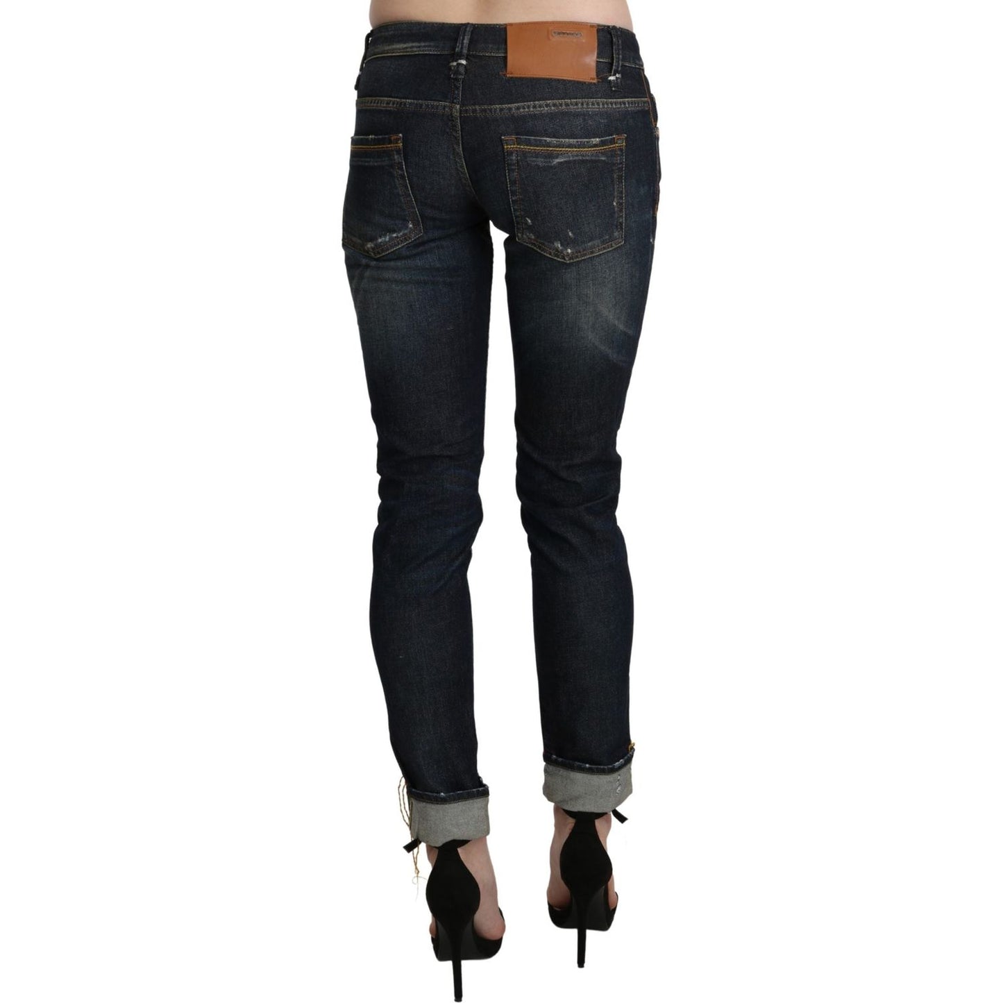 Acht Blue Washed Low Waist Skinny Cropped Denim Pant PAN71222-26