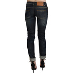 Acht Blue Washed Low Waist Skinny Cropped Denim Pant PAN71222-26