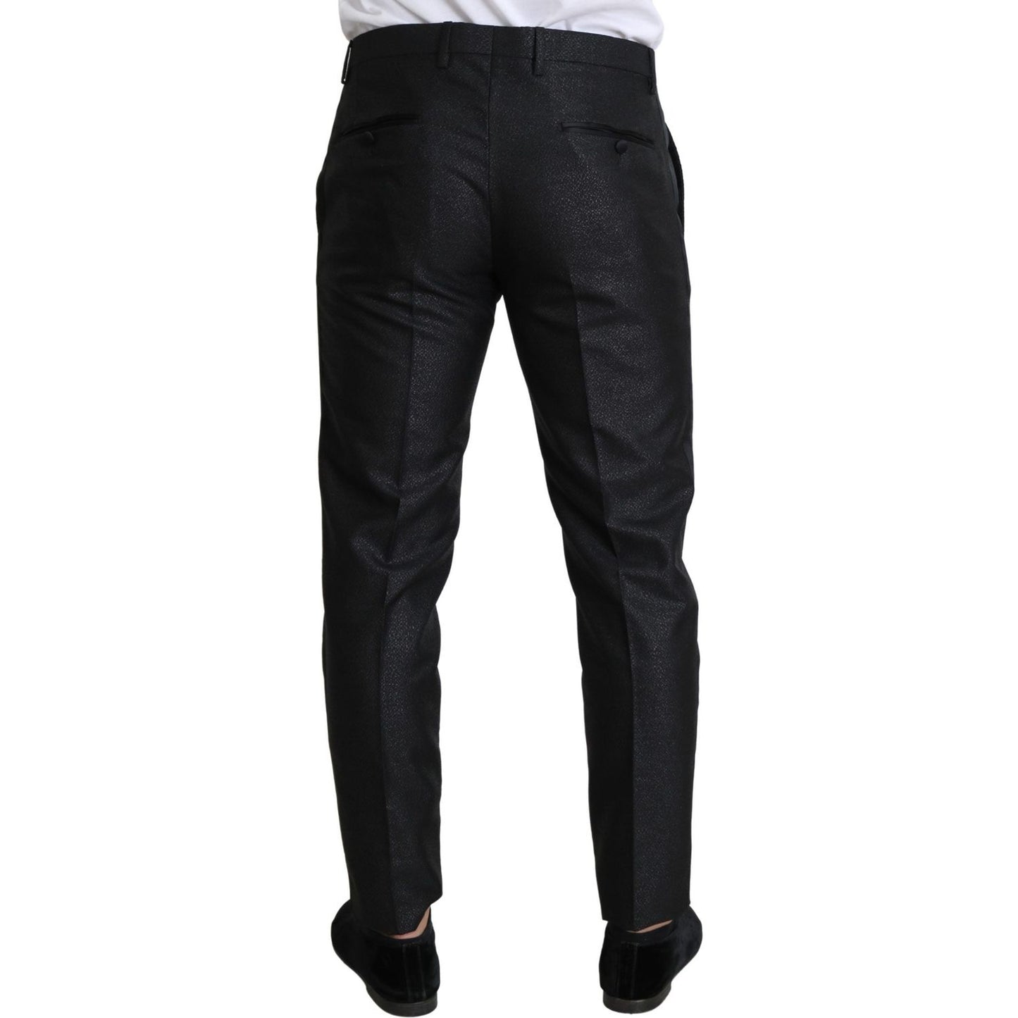 Dolce & Gabbana Black Metallic Skinny Trouser Dress Dolce & Gabbana